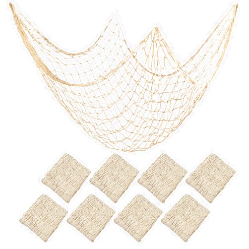 Mototo 8 Pieces Natural Fish Net Decoration 80