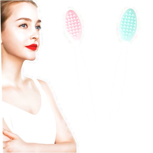 Yoizyfree Lip Scrub Brush Lip Scrubber Tool Lip Exfoliator Brush Silicone Lip Brush Exfoliating Lip Brush Lip Scrub Tool for Dark Lips