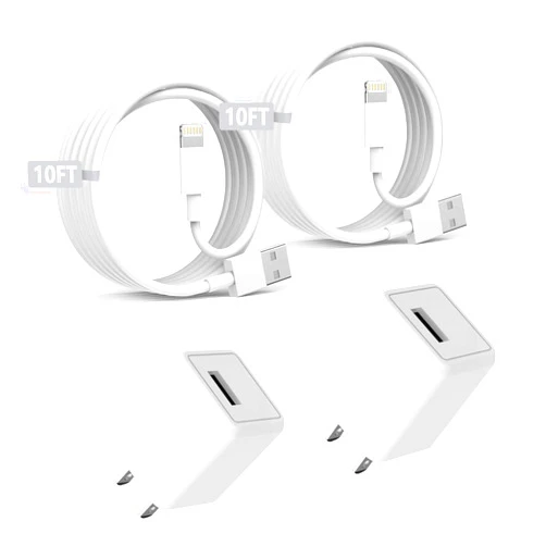 Banety iPhone Charger 10FT, [Apple MFi Certified] 2-Pack Long Fast Charging Lightning Cord Cable USB Wall Charger Travel Plug Adapter for iPhone 14/13/12/11/Pro/Pro Max/Mini/8/7/6s Plus/XR/XS Max/SE2022/iPad
