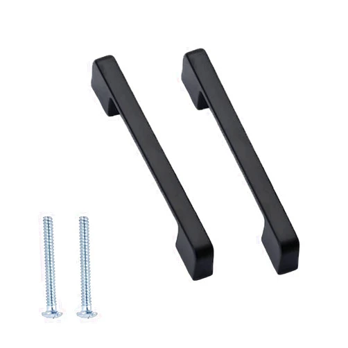 Mashm 4 Pack Black Cabinet Handles, Matte Pull Handle, 5 inch Hole Center Handle Drawer, Furniture Hardware Drawer Pulls. (MH0128B)