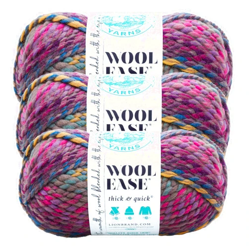 Lion Brand Yarn (3 Pack) Lion Brand Yarn 640-611 Wool-Ease Thick and Quick Yarn, Astroland3