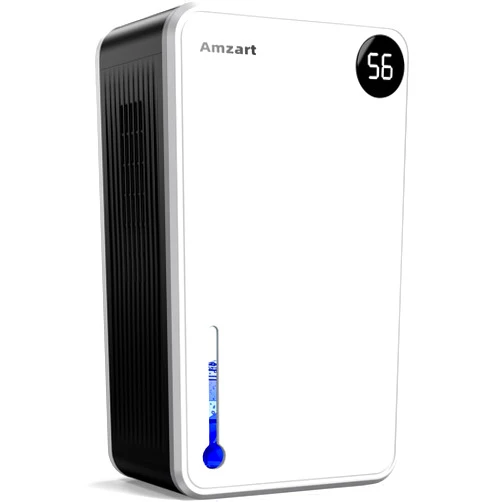Amzart Dehumidifier 118 OZ for Home, Dehumidifier (980 sq.ft) With Humidity Display, Time Setting Dehumidifier, Dehumidifier with Drain Hose, Defrost function Dehumidifier, white