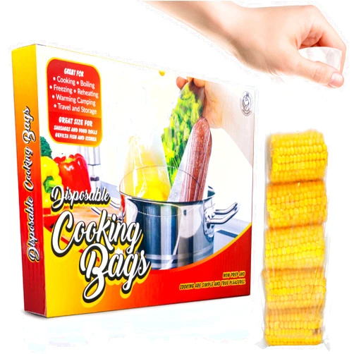 Affordable Disposable Heat Resistant Cooking Bags – Multi-Use BPA-Free Plastic Food Bags Good For Poultry & Vegetables. For Cooking, Reheating, Microwave, Roasting, & Defrosting,– 50 Pack
