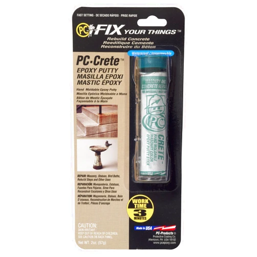 PC Products Protective Coating Products PC-Crete Epoxy Putty, 2oz Tube, Concrete Gray (25581)
