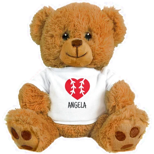 FunnyShirts.org Angela Boys/Girls First Names Teddy Bear: 8 Inch Teddy Bear Stuffed Animal