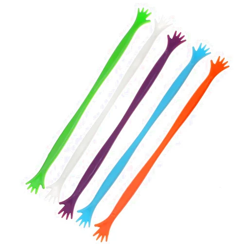 Generic 10pcs Creative Hand Milk Stirring Stick Juice Stirring Stick Drink Stirrers Cocktail Stirrers Bar Supplies Beverage Stir Sticks Beverages Drinks Beverage Stick Help Coffee re-usable Mixed-color