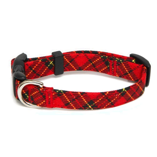 Toto & pal Toto&Pal Royal Tartan Plaid Collar Red 20mm