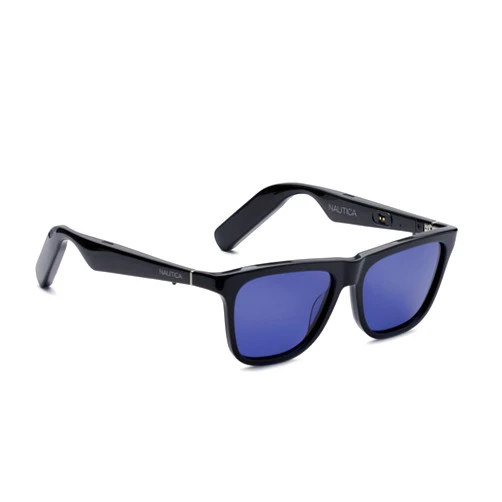 Lucyd - Nautica Collection - Fathom Smart Sunglasses for Men & Women - Wireless Smart Glasses with Open Ear Speakers and Microphone, Polarized UV400 Lenses - Dark Teal Solid (Wide)