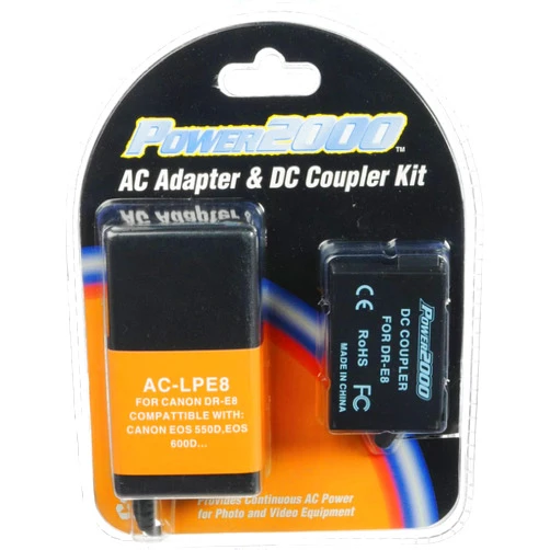 Power 2000 Power2000 AC Adapter & DC Coupler Kit for Canon DR-E8