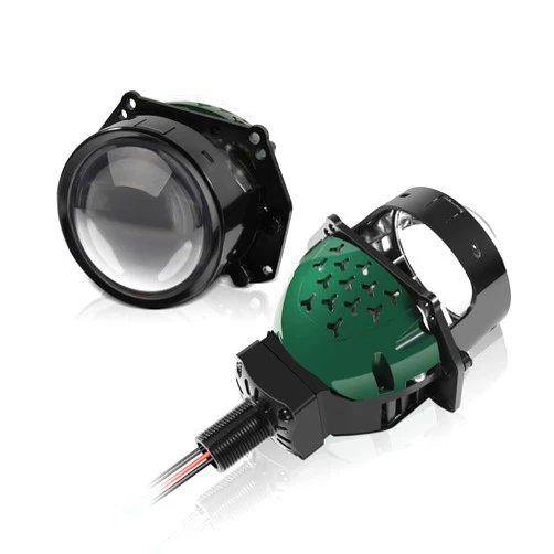 SHNJAUTO 3.0 Inch LED Projector Lens, LED Projector Lens with High Low Beam - 140W/pair 6000K 25,000LM White Focus Beam Clear Cut Off Line fit Car Headlight Upgrade