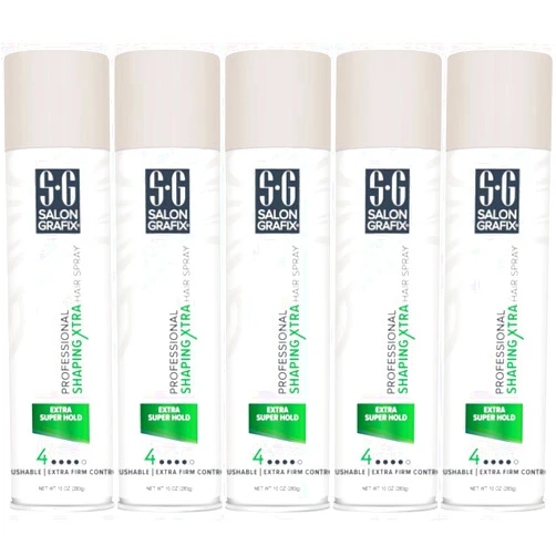 Salon Grafix Professional Shaping Xtra Hair Spray, 10 Ounces each (Value Pack of 5)