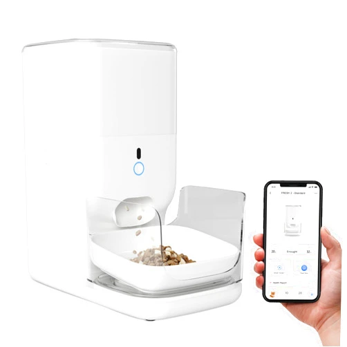 CATLINK Automatic Cat Feeder, Health Report for Cats, 4L Capacity WiFi Enabled Pet Food Dispenser, App Control, Backup Batteries, Portion Control, Single-cat Recognition (Fresh 2)