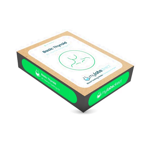 MyLabsDirect Basic Thyroid at-Home Test Kit | Discover Hyperthyroidism or Hypothyroidism | Measures TSH, Free T3, Free T4 | CLIA Certified | Metabolism - Energy Levels - Weight Management | at Home Collection