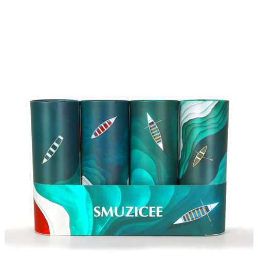 Smuzicee Car Tissue Holder, Tissues Cube Boxes 4 Pack, Facial Tissues, Tissues Boxes, Travel Tissue Packs, Quick and Convenient Container for Cup Holder for Car (4 Canisters/200 Tissues)