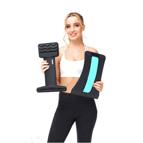 Gihaze Back Stretcher for Lower/Mid/Upper Back Pain Relief,Back Cracker Device,Back Muscle Release Tool,Three Levels Lumbar Spine Support Board ,Back Breaker and Popper with 94 Massage Nubs (Black Green)