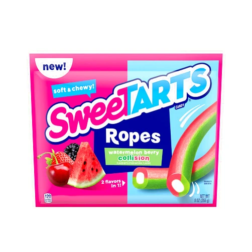 SweeTARTS Soft & Chewy Ropes Candy, Watermelon Berry Flavor, 9 Ounce