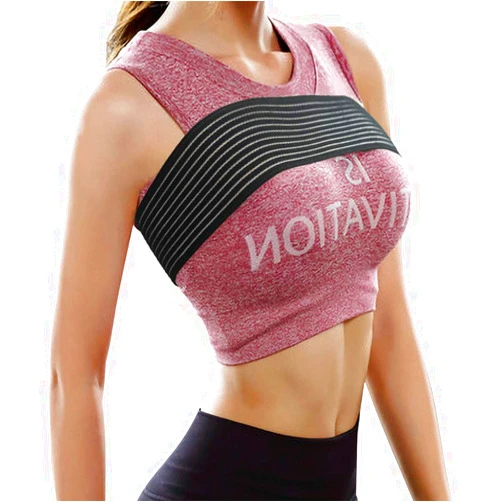 Luwint Bounce Breast Compression Band - Post Surgical Implant Stabilizer Strap Support Brace Bandage (Black)
