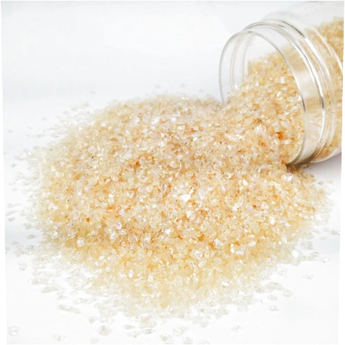 TWINKLING Colorful Crushed Glass Glitter, Broken Glass,Craft Glitter, Glass Gems Chips for Adult Resin Art Epoxy Crafts, Nail Art, Geode Painting,Jewelry Making, 2-4mm, 200g/7oz. (Champagne)