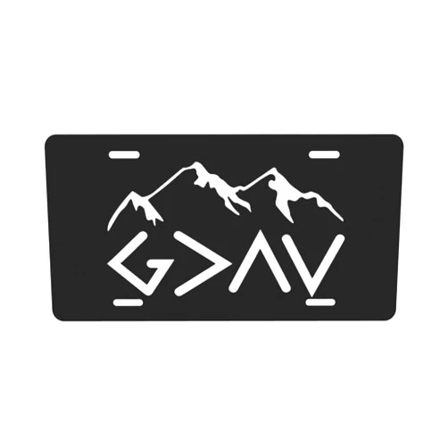 Svmmanr God is Greater Than The Highs and Lows Aluminum Front License Plate Women's Men's License Plate for Car, Truck Or SUV License Plate 6