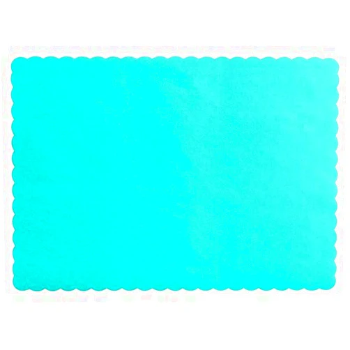 THE SCALLOPED PLACEMATS Paper Placemats for Dining Table - Disposable Scalloped Edges Color Table Mats Great for Parties and Christmas Table Decorations 10