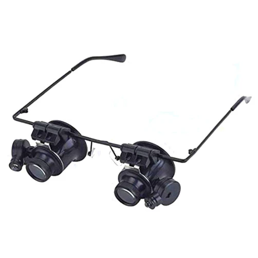 Suuim Magnifying Glass with Light and Stand Magnifying Glass LED Light 20 Times Head Mounted Magnifying Glass Reading Magnifying Glass Magnifier for Reading