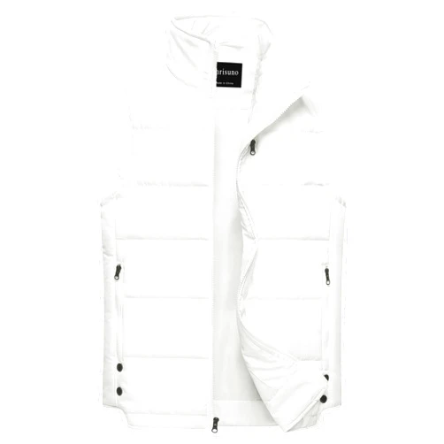 Chrisuno Men's Puffer Vest Casual Stand Collar Quilted Waistcoat Outdoor Padded Ski Vest
