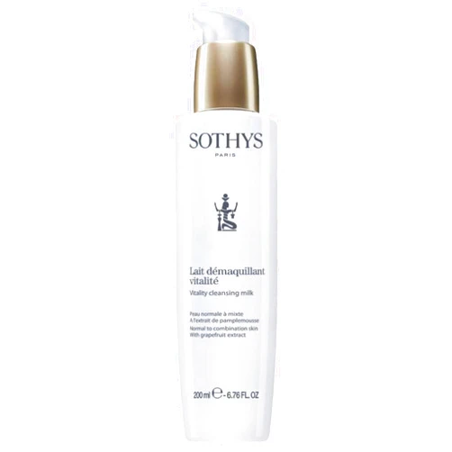 SOTHYS Vitality Cleansing Milk | Refreshing Daily Face Cleanser | Hydrating Grapefruit Extract for Normal or Combination Skin