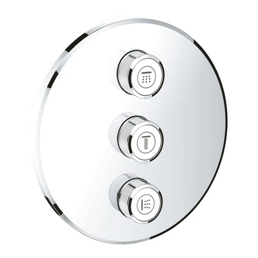 Grohe 29122000 Grohtherm Smartcontrol Triple Volume Control Trim in Starlight Chrome