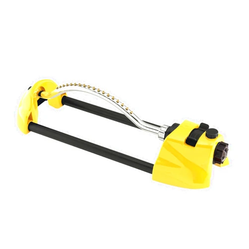 Dramm ColorStorm Premium Oscillating Lawn Sprinkler with Brass Nozzle Jets, Easy Adjust Range Control Covers up to 3,036 Sq Ft, Yellow