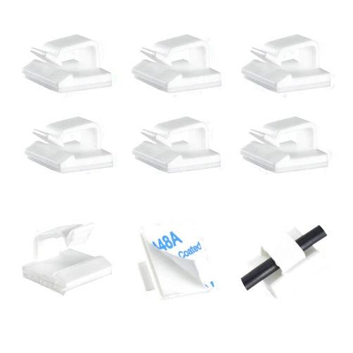 Bates Choice Bates- Cable Clips, 30 Pack, White, Cable Clip, Wire Holders, Cord Holder, Wire Hooks, Cord Clips, Wire Clips Adhesive, Adhesive Cable Clips, Cable Management, Cable Holder