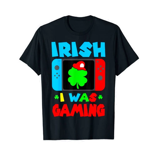 St Patricks Day Apparel Co. Irish I Was Gaming St Patricks Day Video Games Boys Gamer T-Shirt