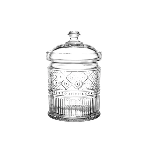 Godinger Canister Storage Container, Non Leaded Crystal Storage Canister Clear - 4X6