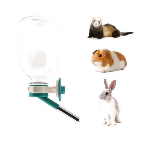 Choco Nose Patented No-Drip Water Bottle/Feeder for Guinea Pigs/Hamsters/Bunnies/Ferrets/Other Small Pets, Critters and Animals - for Cages, Crates or Wall Mount. 10.2oz. Nozzle 10mm, Green (C128)