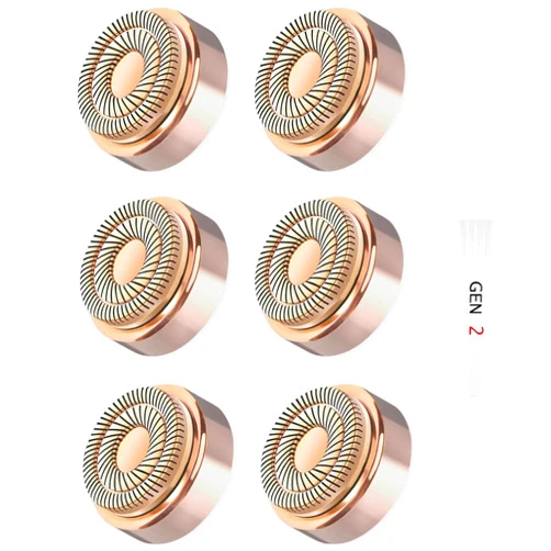 Midnt Gen 2 Replacement Heads for Flawless Facial Hair Remover, Shaver Pro Replacement Blades Heads Compatible with Finishing Touch Flawless Hair Removal for Woman Face,As Seen on TV.(6 Pack)