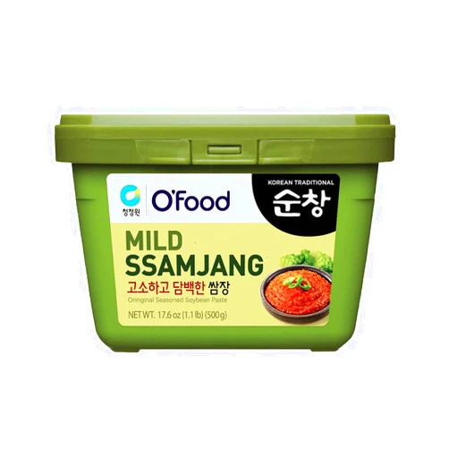 Chung Jung One O'Food Ssamjang, Korean Mild Seasoned Soybean Paste Sauce, Perfect for Rice, Noodles, Fresh Vegetables and Meat, Savory and Flavorful (1.1lb)