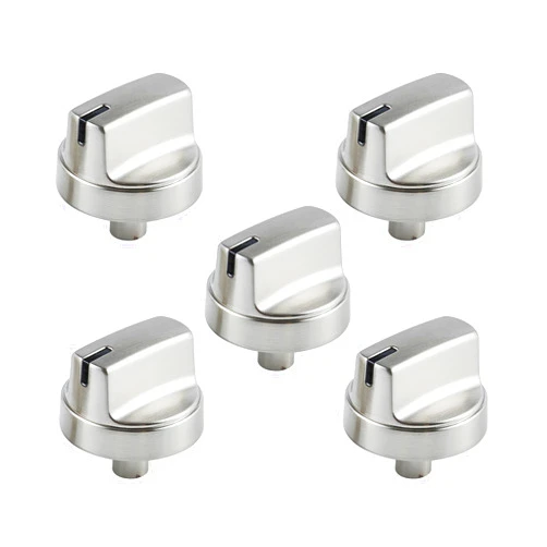 Anniparts WB03X29315 KIP 5U06 191D9233 Stove Knobs Cooktop Replacement Parts for GE Cooktop Stainless Steel 30 Inch JGP5030SLSS Gas Range Oven Knobs Stove Top Control Knob Surface Burner Knobs 5 Pcs