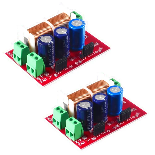 Coliao 2pcs 400W Adjustable Speaker Crossover 2 Way Treble/Bass 2 Unit Audio Frequency Divider Distributor Filters Updated Version