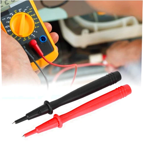 Shipenophy Multimeter Probe, Soft Voltmeter Accessory Copper End 2PCs Plated with 2mm Needle for Banana Socket Tester for Industry for Multimeter Test Leads