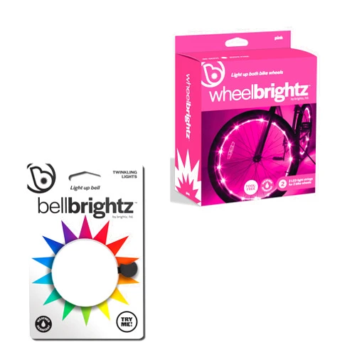 Brightz BellBrightz LED Light Up Bike Bell & WheelBrightz LED Bike Wheel Lights Bundle - Fun, Colorful, and Safe Bicycle Accessories for Kids and Adults - Easy to Install, Durable, & Weather-Resistant
