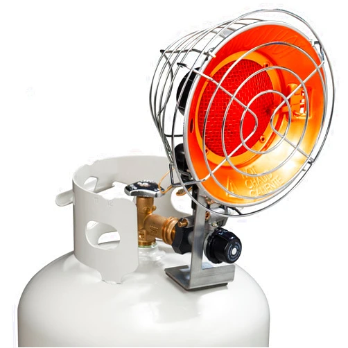 Avenger FBDTP15 Infra-Red Tank Top Outdoor Heater for Use with Propane Gas Tanks for Camping, Patios, and More, Single Burner, 15,000 BTU, Silver