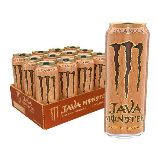 Monster Energy Java Monster Loca Moca, Coffee + Energy Drink, 15 Ounce (Pack of 12)