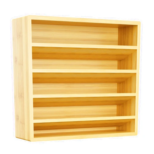 Orimade 4 Tier Spice Rack Organizer for Cabinet, Freestanding Bamboo Seasoning Rack for Countertop, Cupboard, Pantry, Kitchen, 13.18 x 4.13 x 12.2 inches(Spice Jars Not Included)