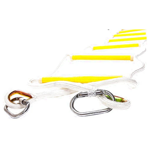 ISOP Rope Ladder Fire Escape 8ft | Emergency Extension Ladder | Weather Resistant with Spring Hooks | Fast to Deploy & Easy to Use - Compact & Lightweight - Weight Capacity up to 2000 lb (8ft)