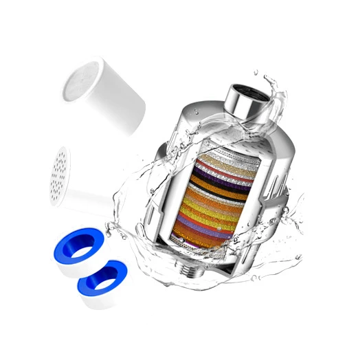 Oterbear Shower Filter, 20 Stage Shower Head Filter for Hard Water with 2 Cartridges, High Output Shower Water Filter to Remove Chlorine, Fluoride and Other Impurities, Improves Skin Condition, Protects Hair