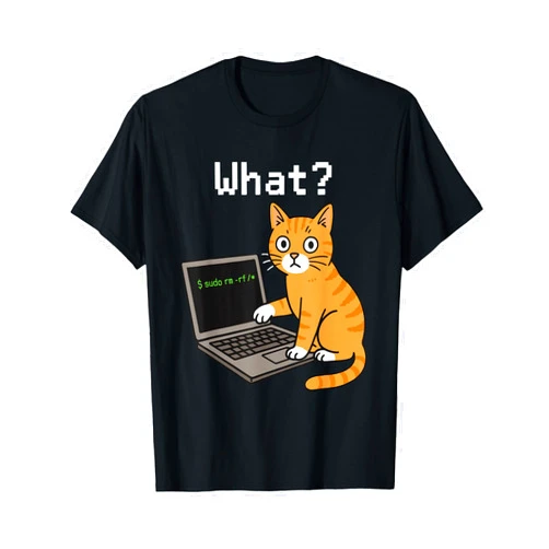 Nerrrdy Computer Science Meme Men Women Kids Funny Cat T-Shirt