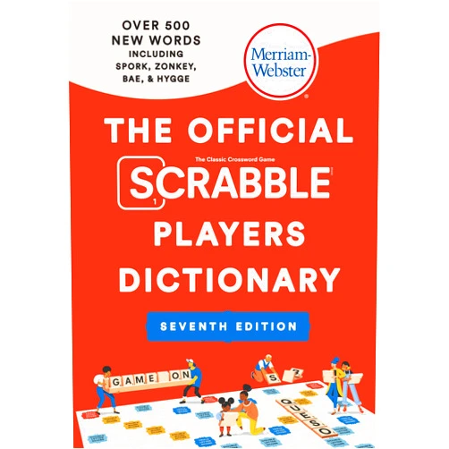 Merriam-Webster The Official SCRABBLE® Players Dictionary, Seventh Ed., Newest Edition, 2023 Copyright, (Jacketed Hardcover)