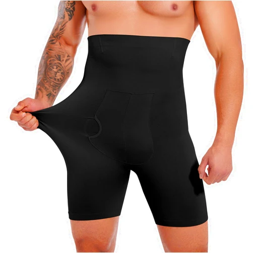 Gleefeat Mens Shapewear Tummy Control Shorts High Waist Underwear Slimming Body Shaper Belly Girdle Compression Boxer Briefs