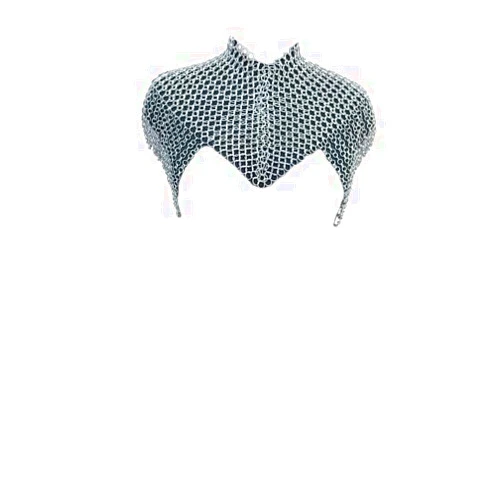 Zafs Chainmail Collar Aluminium 10mm Butted Ring Small Shoulder Chain Design for Women's Fancy Costume Cosplay