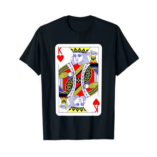 Playing Cards Deck Of Cards Halloween Designs King Of Hearts Playing Cards Halloween Costume Casino Easy T-Shirt
