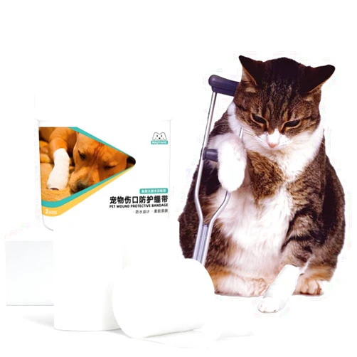 MAJIYAHE Bandages Protective Covers for Dogs Cats & Other Pets Wound Care, Self-Adhesive Pet Bandage, Disposable, Breathable, Water Resistant Dog Leg Bandages (1 can in 3 Rolls)